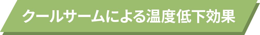 クールサームによる温度低下効果